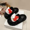 Cute Cartoon Soft Bottom Fluffy Drag Girl 2025 Autumn and Winter New Girl Soft Heart Cute Comfortable Cotton Slippers