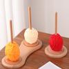 360 Degree Rotating Wooden Yarn Organiser Holder Thread Spool Stand for Knitting Weaving Crochet Crafting Project