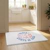 Aloha Hibiscus Design Floor Mat Flannel Door Mat Non-Slip Bedroom Living Room Home Decor