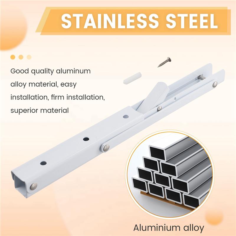 

ABGR-2Pcs Folding Shelf Brackets DIY Wall Mounted Furniture Space Saving For Garage Workstation 12Inch