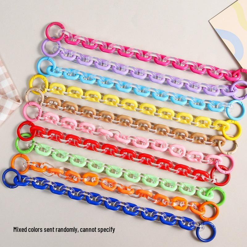 Colorful Chain Link Connector Rings for Jewelry Making and Keychains - Cute DIY Spring Clasp Pendants and Bag Accessories