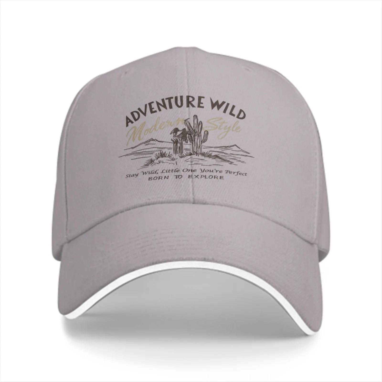 Adventure Wild Cactus Graphic Baseball Cap Unisex Polyester Casual Adjustable Explore Hat One Size