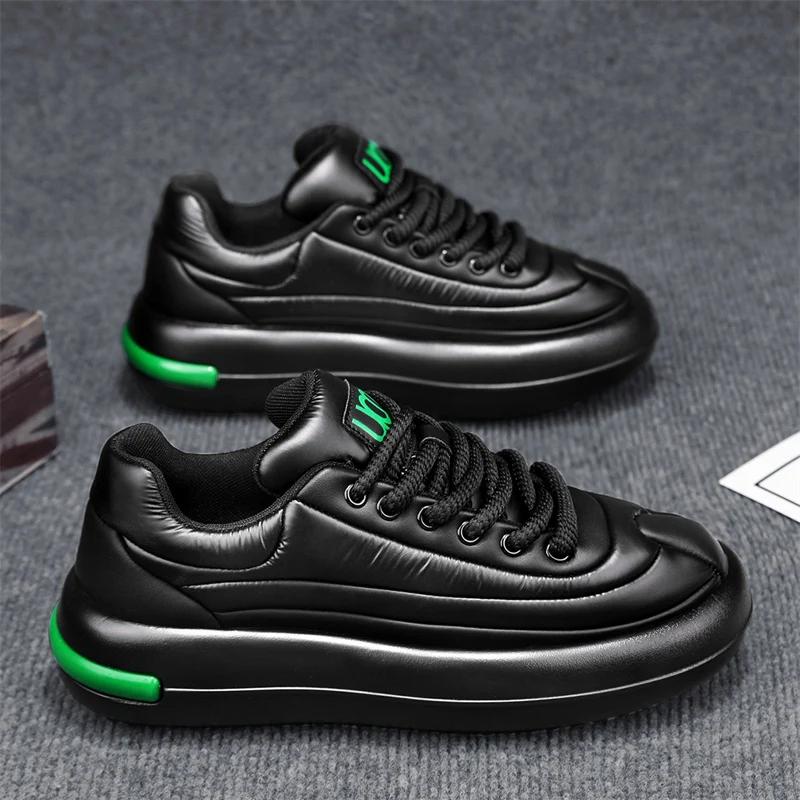 High Top Sneakers Plus Size 45 46 Mens Designer Winter Plush Warm Snow Boots Fashion Casual Down Height Increased Platform Shoes