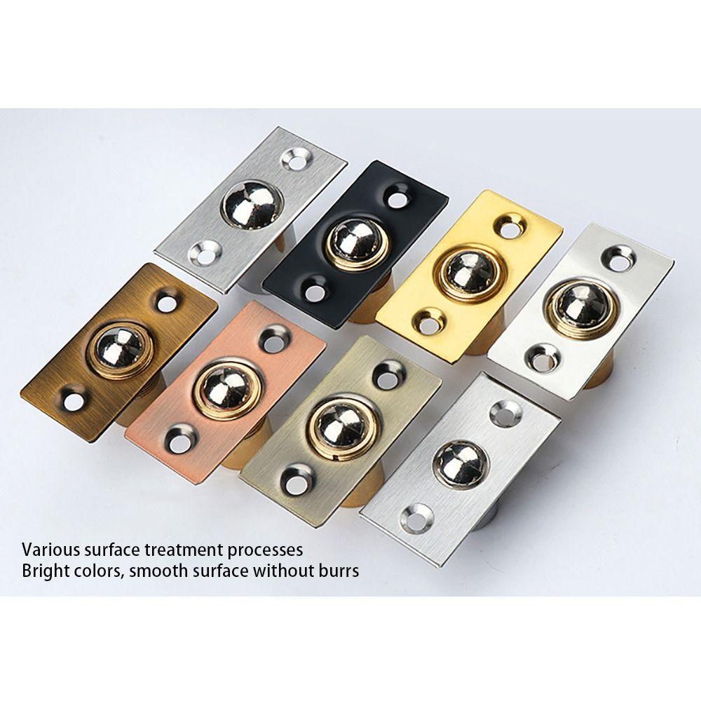 1Set Spring Roller Ball Door Stopper with Screws Door Latch Set New Closet Door Ball Catch
