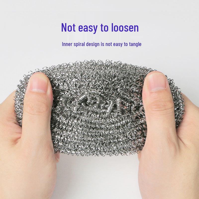 10-Pack Large Stainless Steel Wire Scrubbers for Kitchen and Dish Cleaning