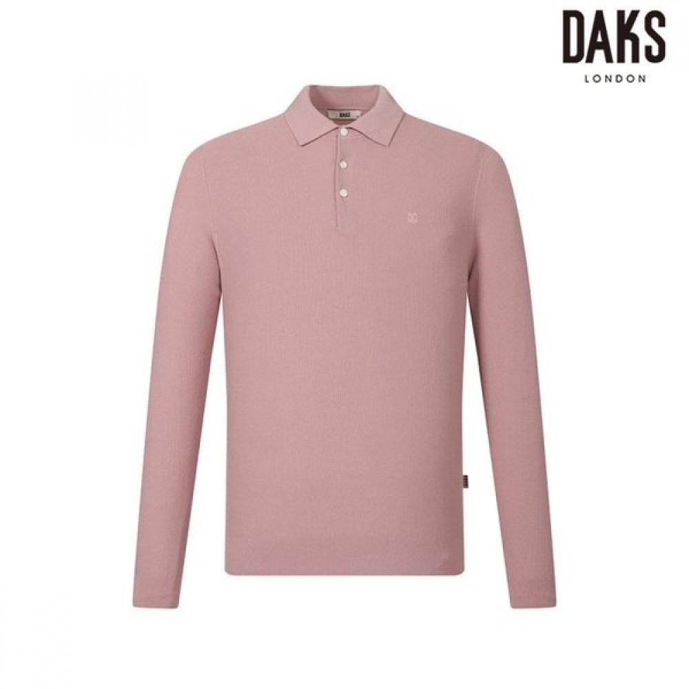 DakS Men S viScoSe Blend Waffle Collar Knit dmp1Swtl101p1 Pink/95