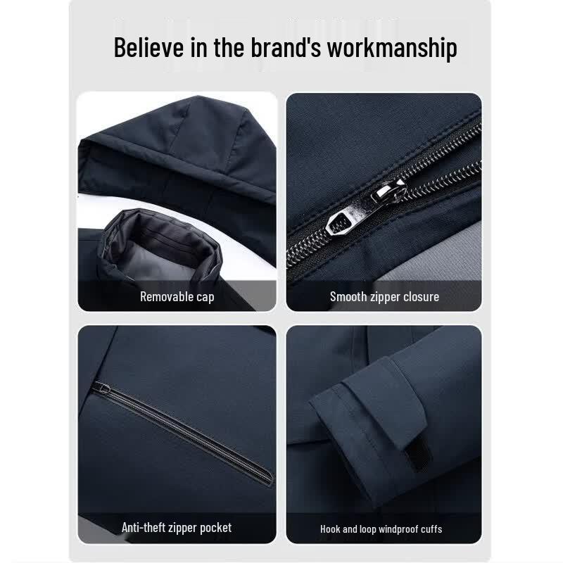 Luo Meng Men's Business Goose Down Winter Jacket