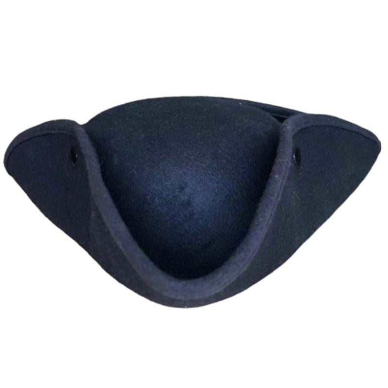 

Pirate Captain Hat for Women Man Unisex Halloween Costume Tricorne Hat Cosplay Pirate Hat Stage Performances Cocked Hat 1 чорний