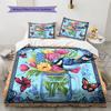 Blue Bird  Pattern Bedding Quilt Set  Home Decoration  Gift (1 * duvet cover + 2 * pillowcase, without core)