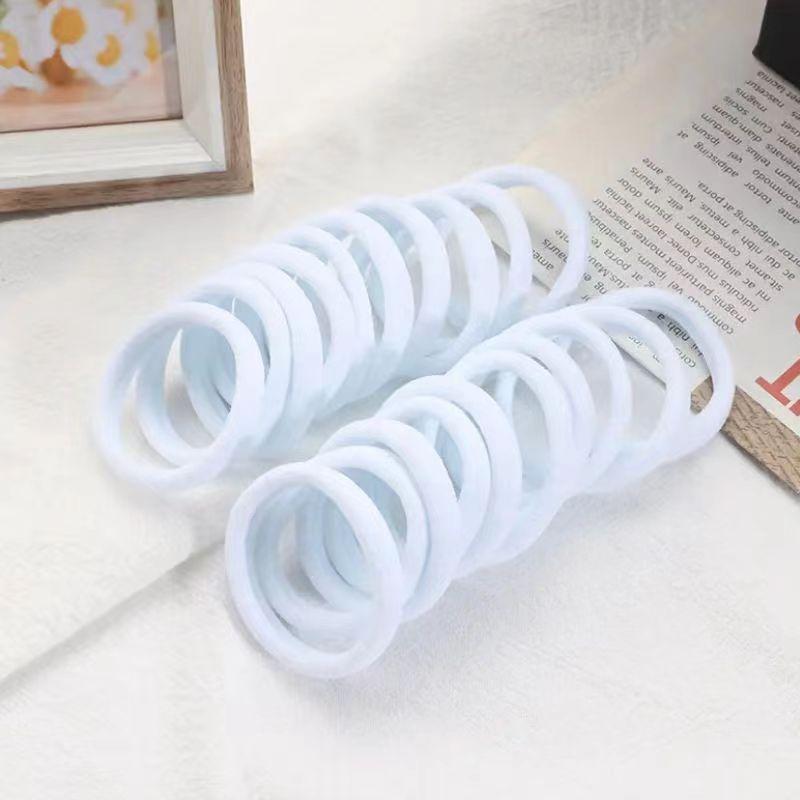 50PCS/Set Women Girls Basic Hair Bands 4cm Simple Solid Colors Elastic Headband Hair Ropes Ties Hair Accessories Ponytail Holder