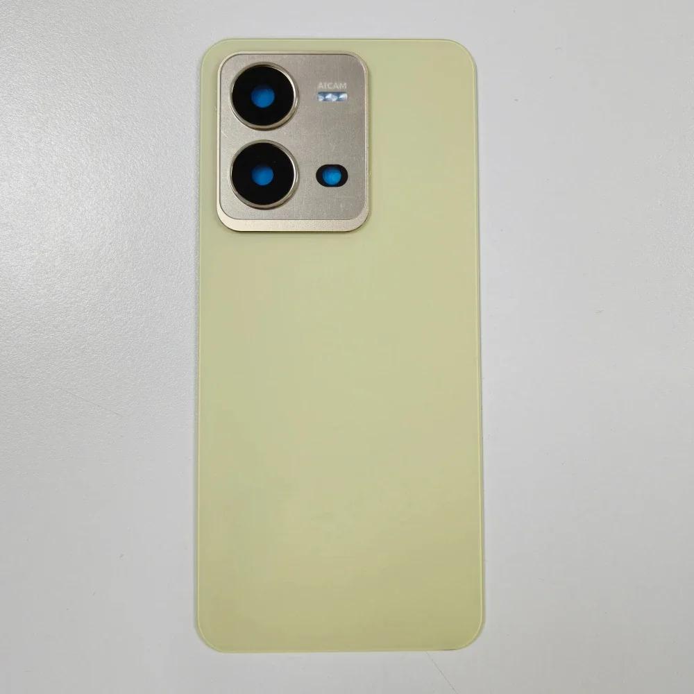 Battery Back Cover For Vivo V25 With Camera Lens Phone Rear Housing Case Replacement