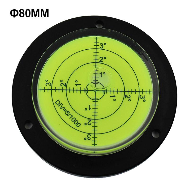 Round Mental Level Bubble Horizontal Device with Mounting Hole Diameter 50mm-100mm