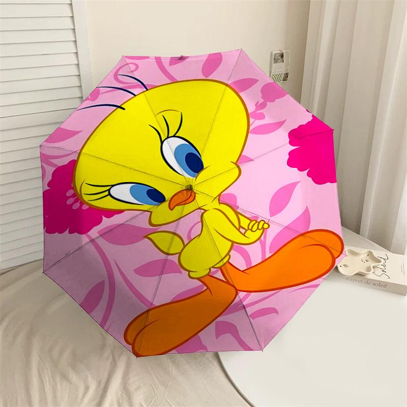 

1PC Warner cartoon, bird Automatic Open/Close Umbrella with Windproof, 42-Rib Sturdy Canopy, Durable Ribs1259A