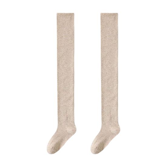 1 Paar Damen Oberschenkelhohe Socken Baumwolle Warm Über Knie Socken Extra Lange Kniehohe Stiefelsocken Winter Beinwärmer
