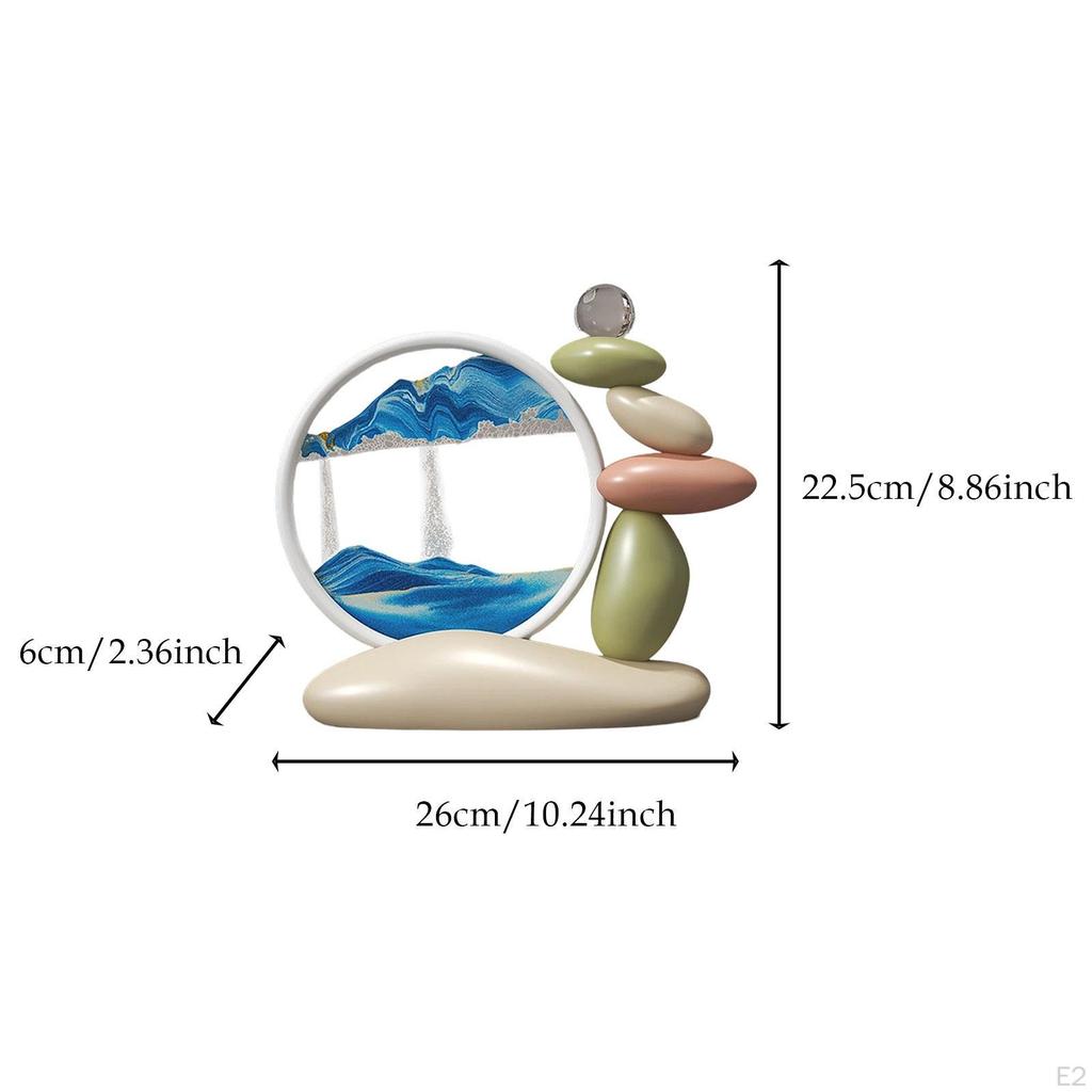 Flowing Sand Painting Statue Dynamic Lightweight Multifunctional Tabletop Decoration for Home