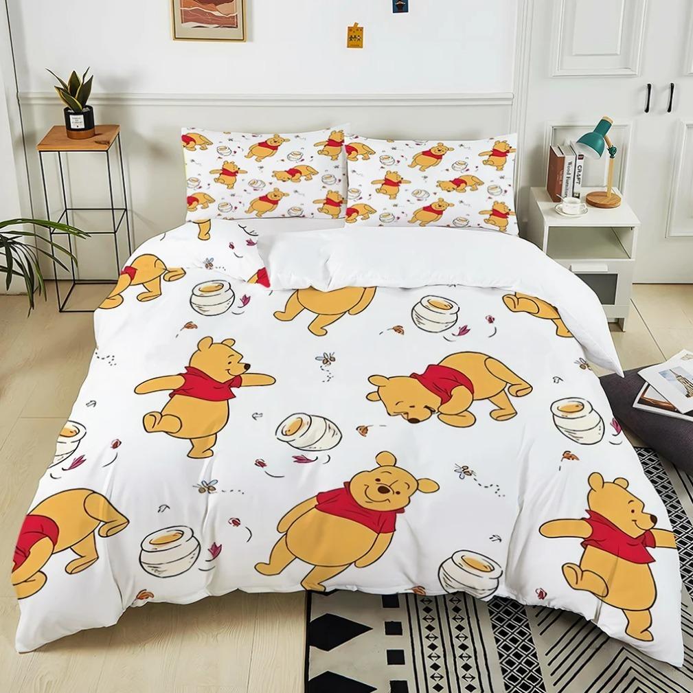 Cartoon Winnie Eeyore Duvet Cover Winnie The Pooh Bedding Set 3D Printing Home Boy Girl 2/3pcs Childrens Bedding