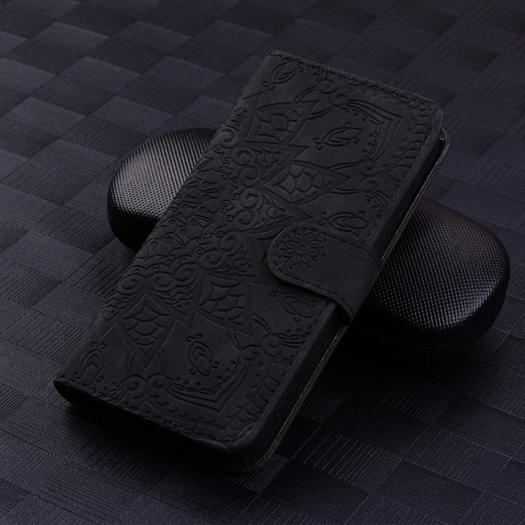 For Samsung Galaxy A36 5G Case PU Leather Wallet Flip Phone Cover Flower Imprinted