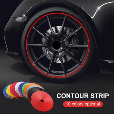 8M Car Wheel Rim Protector Decor Strip Rubber Tire Guard Line Rimblades Car Styling Moulding Trim
