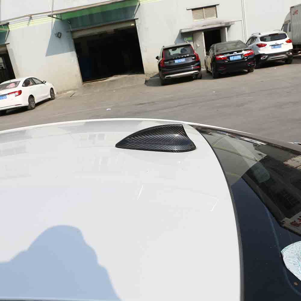XSY SYTX Carbon Fiber Clip-On Shark Fin Antenna Cover for 3/4 Series F30/F32/F36 & M2 F87 Waterproof Trim