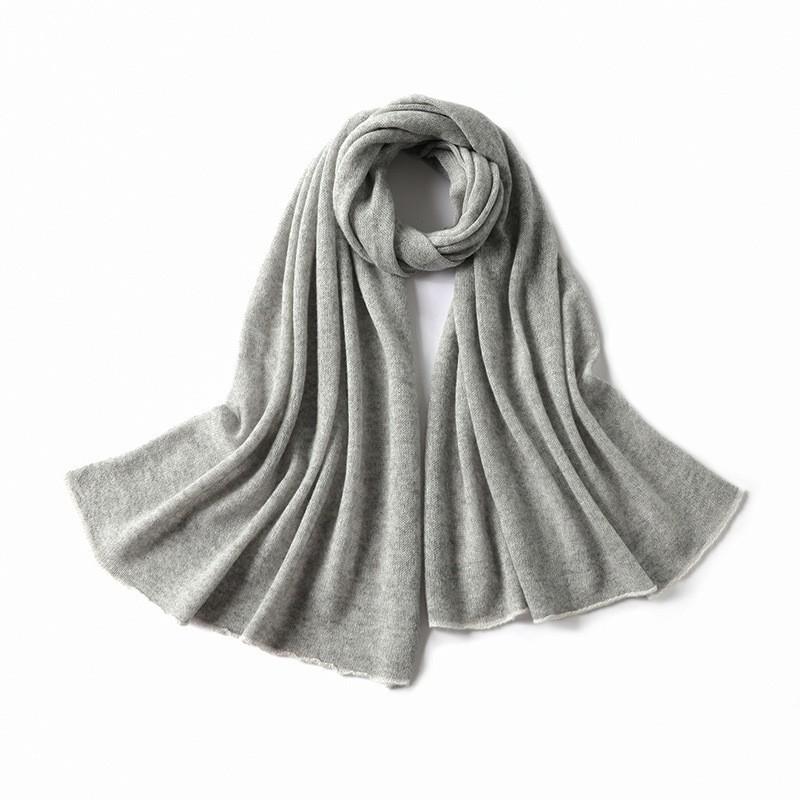 Autumn and Winter 100% Cashmere Scarf Ladies 2025 New Solid Color Versatile Cashmere Big Shawl Fashion Lady