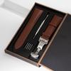 2026 Leder-Uhrenarmband 18mm 20mm 22mm Uhrenarmband Automatisches Schmetterlingsverschluss Herren und Damen Business mit Box Armband