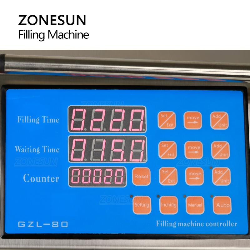 ZONESUN ZS-YTPP4T Halbautomatische Vierdüsen-Flüssigmilch-Augentropfen-Mundlösung-Flaschen-Peristaltikpumpen-Abfüllmaschine