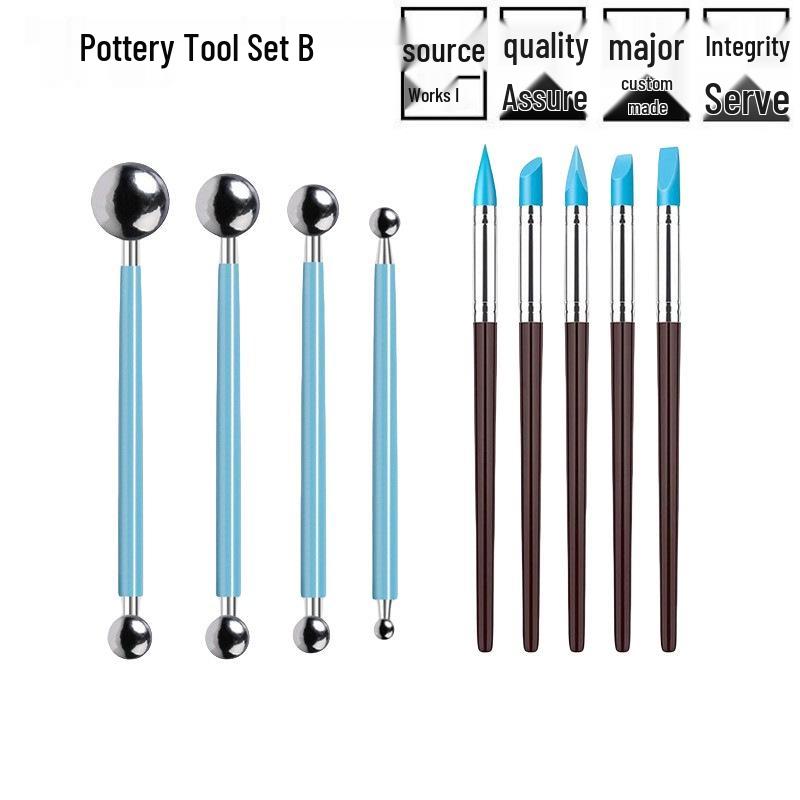 Children's 9-Piece Pottery and Sculpture DIY Tool Set