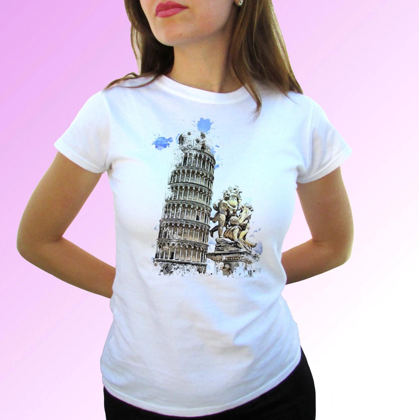 

Pisa Tower kids boys T-Shirt Italy tee top art gift design s s kids baby size 150