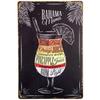 Sinal de Lata de Metal para Menu de Coquetéis Retro Guia para Amantes de Mixologia Bar Pub Corrente de Ferro Pendurador Decoração Bebida Alcoólica Pôster Rústico