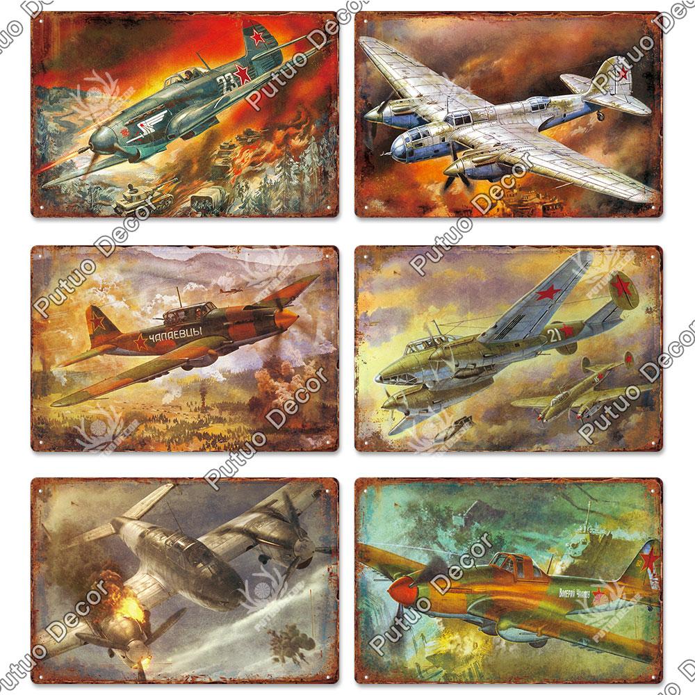 Dekor Das Flugzeug Vintage Blechschild Metallschild Dekorative Plakette Wanddeko Man Cave Raum Zuhause Club Schild