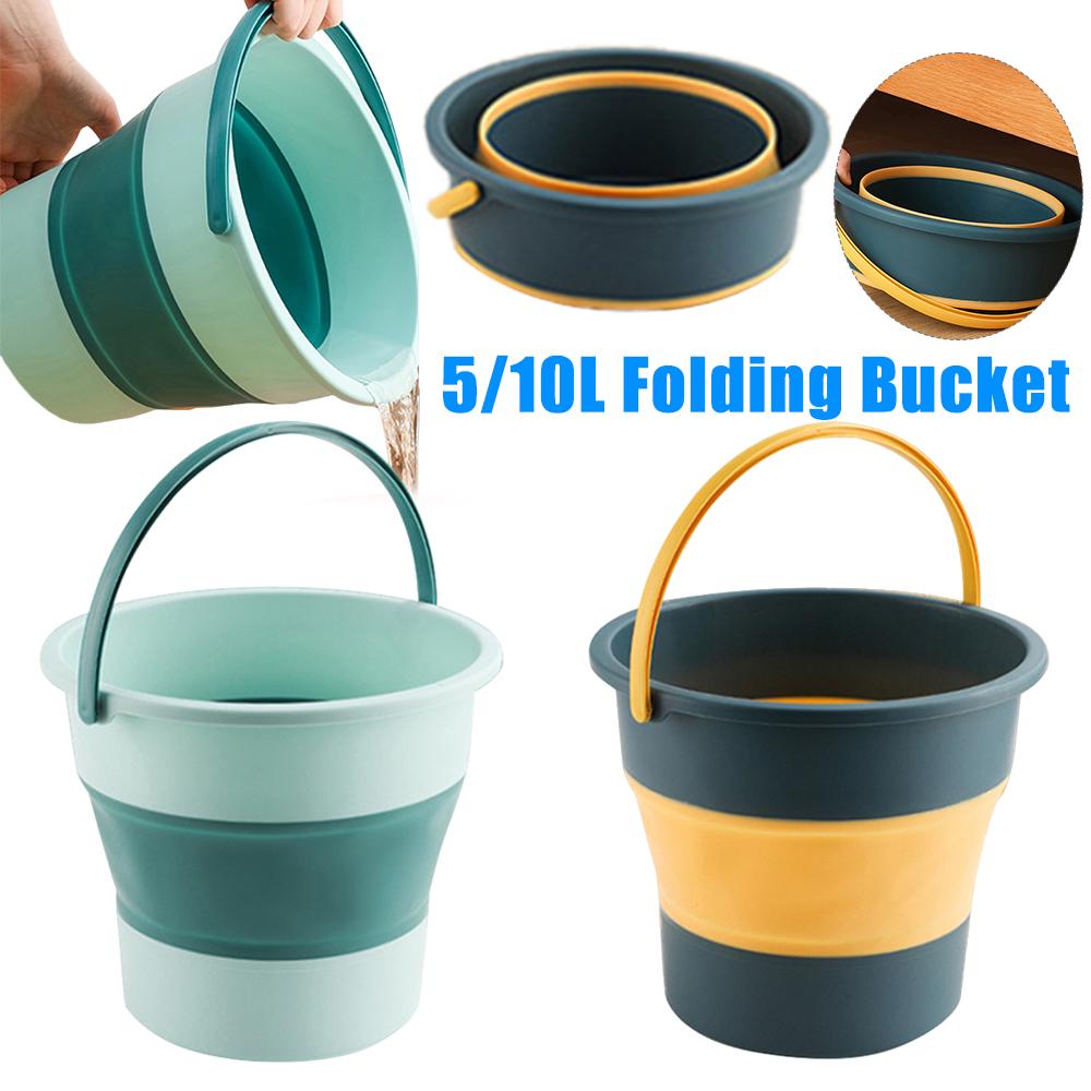 5/10L Travel Bucket Car Wash Water Storage Container Home Folding Bucket for Washing Outdoor Camping Water Bucket Foldable Basin