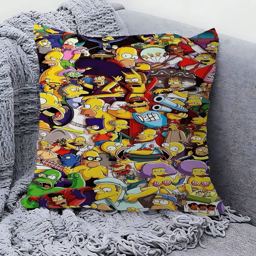 Cartoon The S-Simpsons Pillow Gift Home Office Decoration Pillow Bedroom Sofa Car Cushion CoverPillow Case