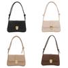 Fashion Womens Bag 2023 Winter New Stylish Solid Color Shoulder Bag**