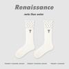Renaissance Miu Series Women's Black & White Polka Dot Princess Socks - Spring/Summer Thin Style
