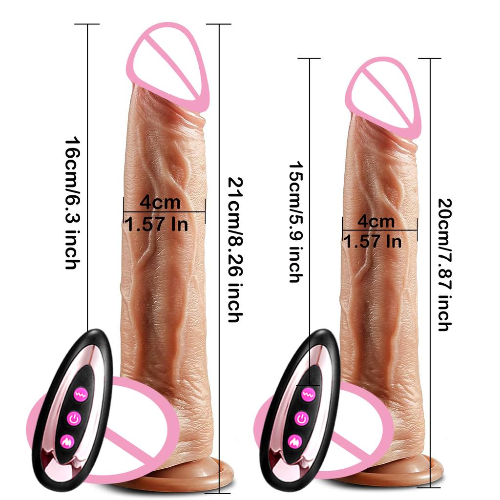 Heating Vibrator Realistic Dildos for Woman Men Soft Cock Big Dick Penis G Spot Vagina Anal Masturbator Sex Toys for Adult 18+