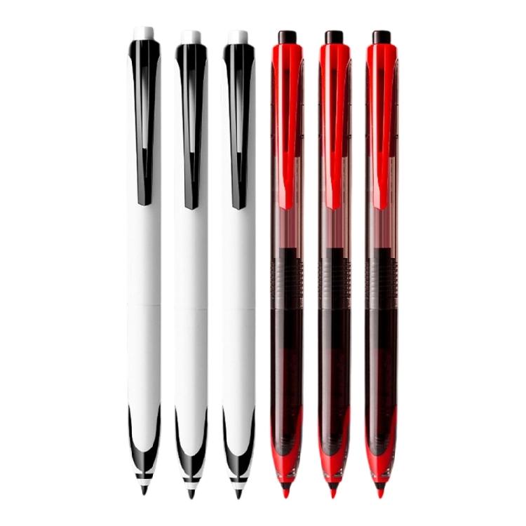 

6PCS Library Friendly Ball Pen With Noise Reduction Clickers And Ink Flow For Smooth Writing