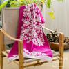 Mum Island Bath Towel No Hair Series 86103589 Towel 86103589A Pink Plumeria Pink 60cm wide x 120cm long [Cathy Style] Women's [A] Approx.