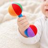 Baby Greif-Trainingsrasselspielzeug - Buntes Kurzhantel-Design für Feinmotorik