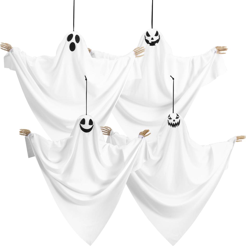 Halloween Hanging Ghosts for Home Indoor Front Yard Patio Lawn Outdoor Hanging Decoration Haunted House Bar Hanging Horror Prop