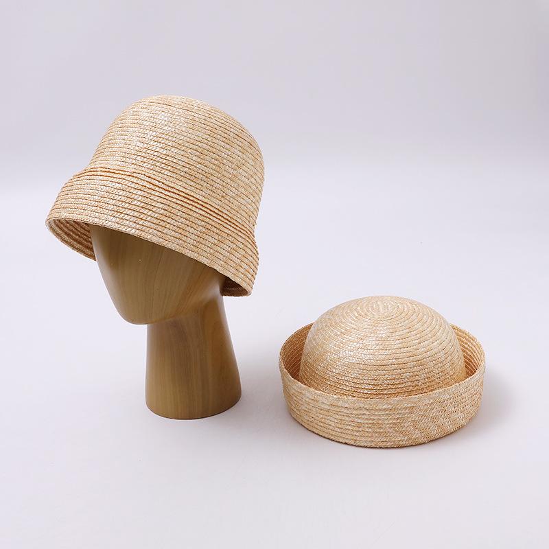 Hot-selling new straw medicine box hat niche atmosphere European and American retro natural straw straw hat summer