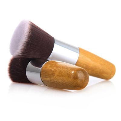 Runder, flacher Bambusgriff, Foundation-Puderpinsel, Kosmetik-Make-up-Schönheitswerkzeug
