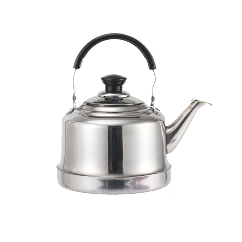 

Свистящий чайник из нержавеющей стали большой емкости, Чайник для ресторана для хот-пота, добавляющий суп, Бытовой чайник для кипячения воды, 4 л/5 л 4L серебряный