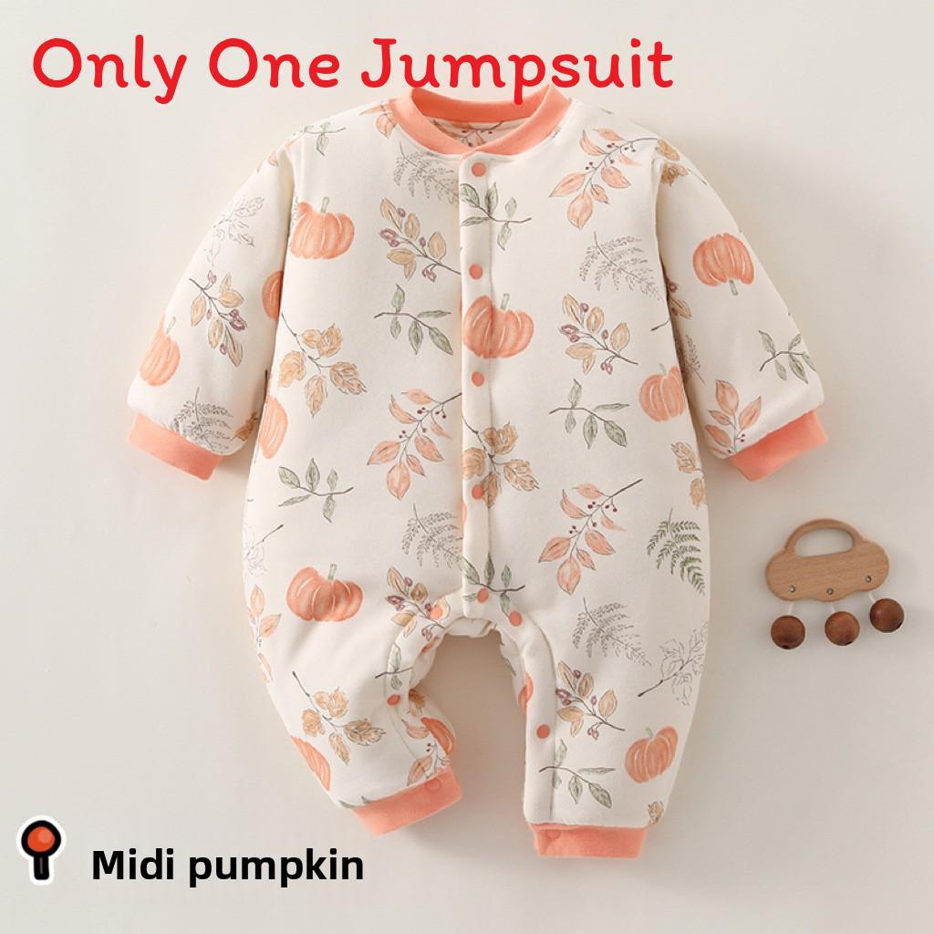 Winter Baby Onesie With Thick Cotton Layer For Newborns Girl Boy Safe For Winter