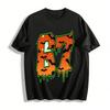 Halloween Themed Number 67 Print Casual Top Pure Cotton T-shirt
