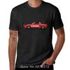 Red With White Side Stripes Fiat X19 Car Cotton Tshirt Unisex T Shirt Oversized Tshirt Fitness Tees Funny MensClothing