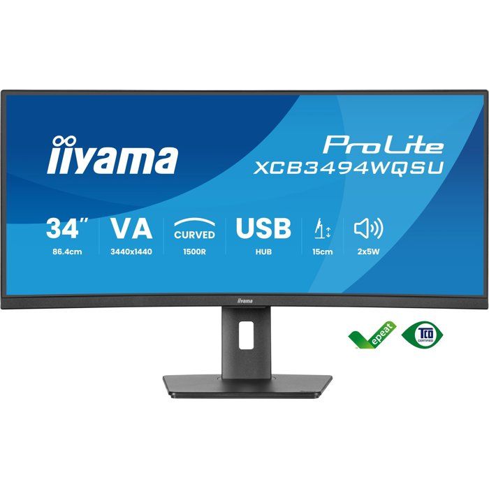iiyama ProLite XCB3494WQSU-B1 (3440 x 1440 Pixel, 34"), Monitor, Schwarz - Bild 10