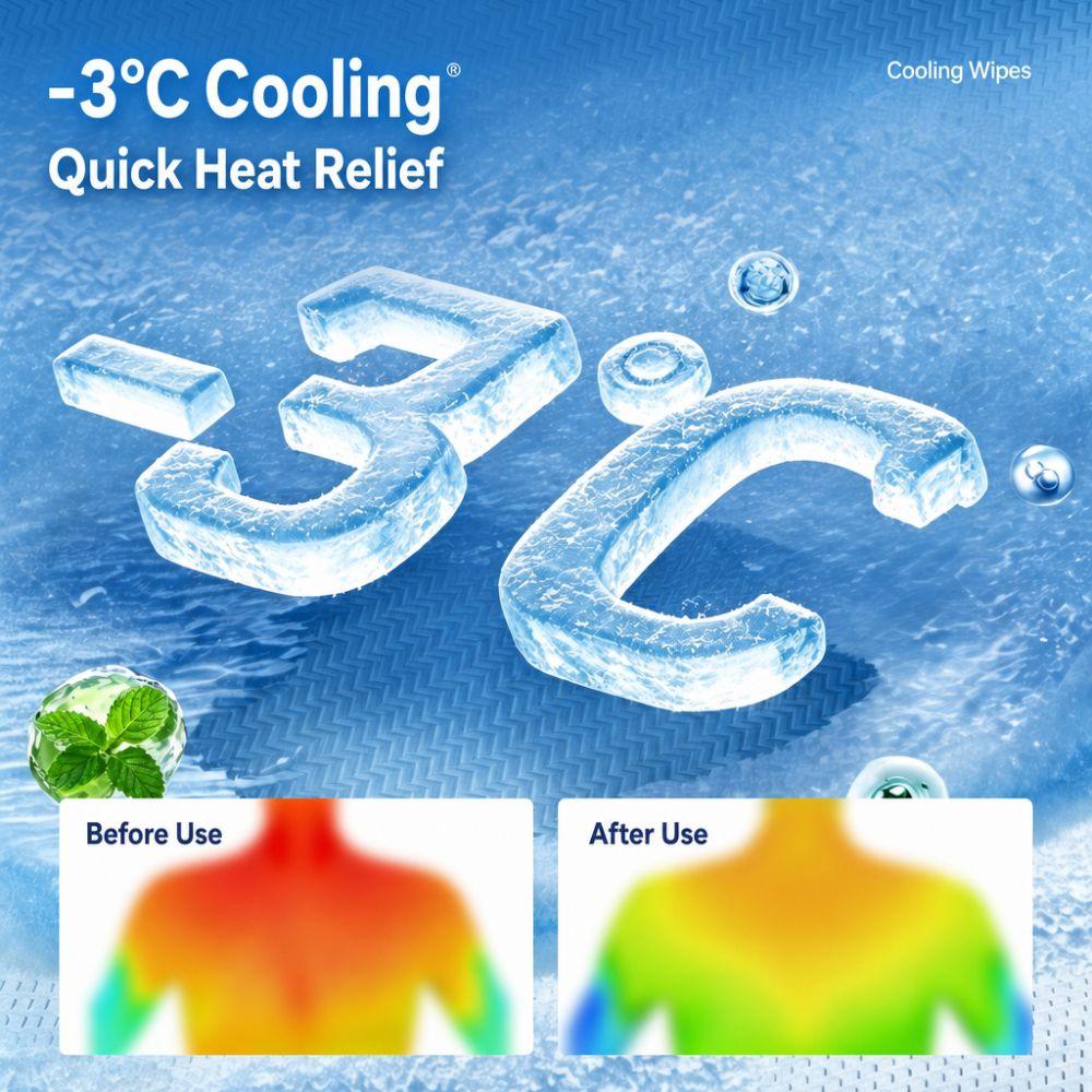 Disposable Summer Cooling Towel Heat Relief Ice Towel Instant Cooling Wipes Towel Sports Outdoor