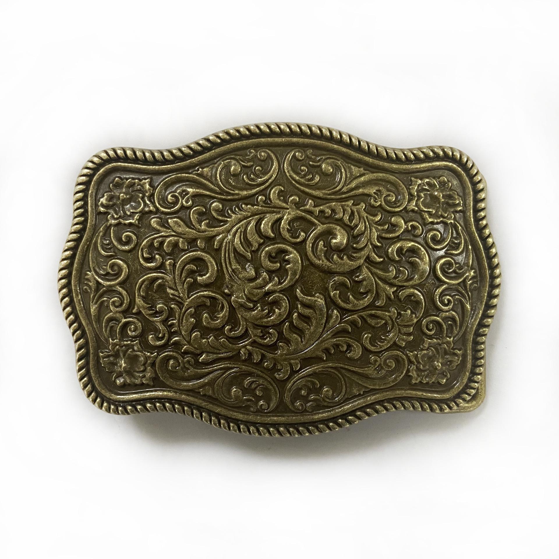 Taurus Eagle Pattern Western Leather Belt Buckle - Hip Hop Cowboy Style древний синий