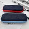 Mode Denim Stoff Brillenbox Reißverschluss Sonnenbrillen Schutzbehälter Brillenetui Lesebrillen Organizer Tragetasche