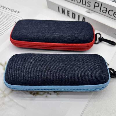 Fashion Denim Fabric Glasses Box Zipper Sunglasses Protection Container Eyeglasses Case Reading Glasses Organizer Carry Bag